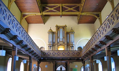 Orgel Wettmar, Empore. Bild gro (ca. 90KB).