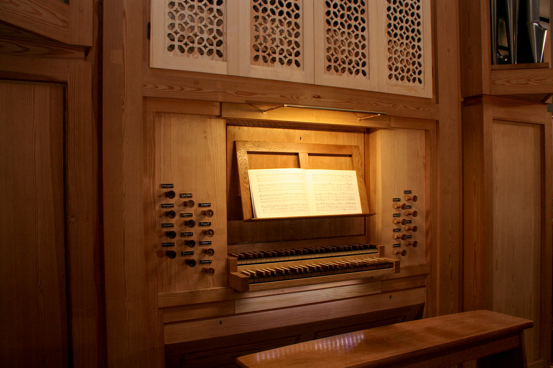 Orgel Landesbergen - Spieltisch